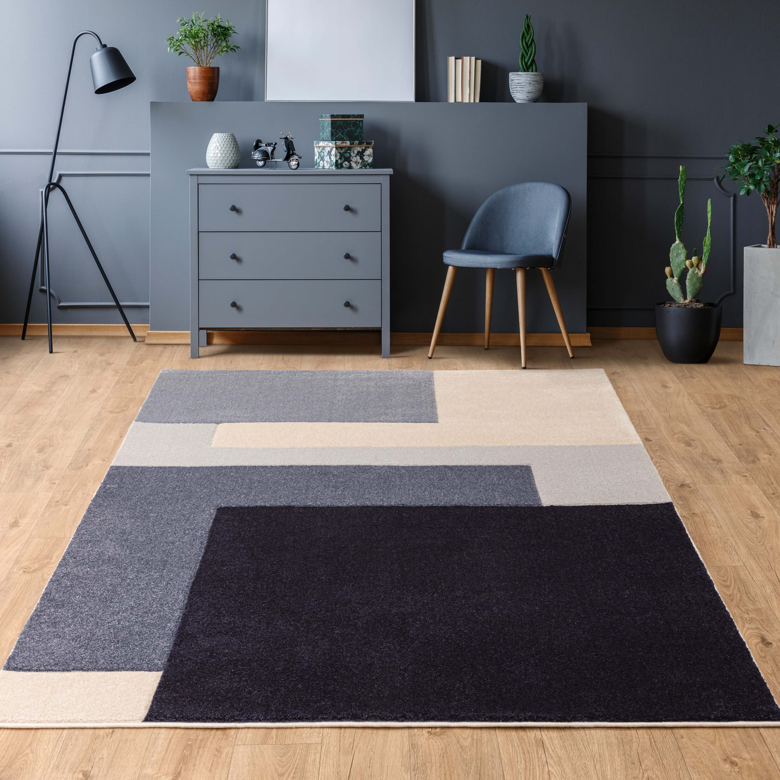 Sketch Blocks Blue Rug SK13