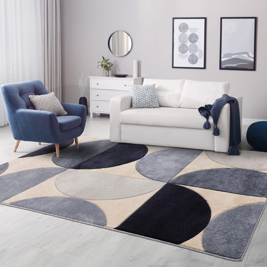 Sketch Curve Blue Rug Sk14