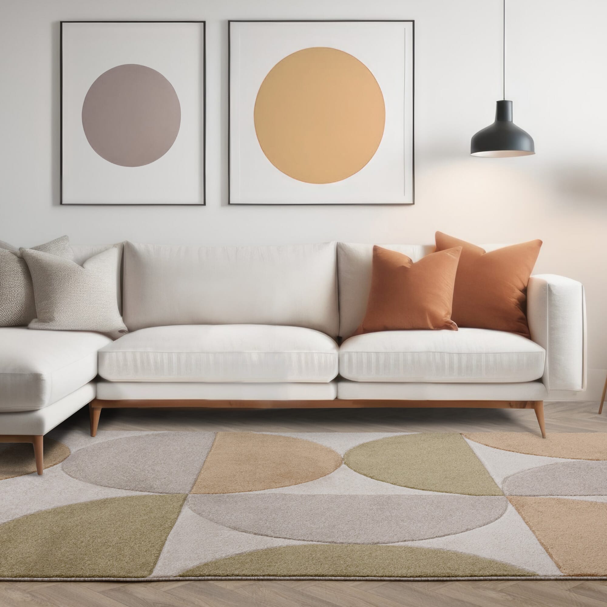 Sketch Curve Ochre Rug SK15