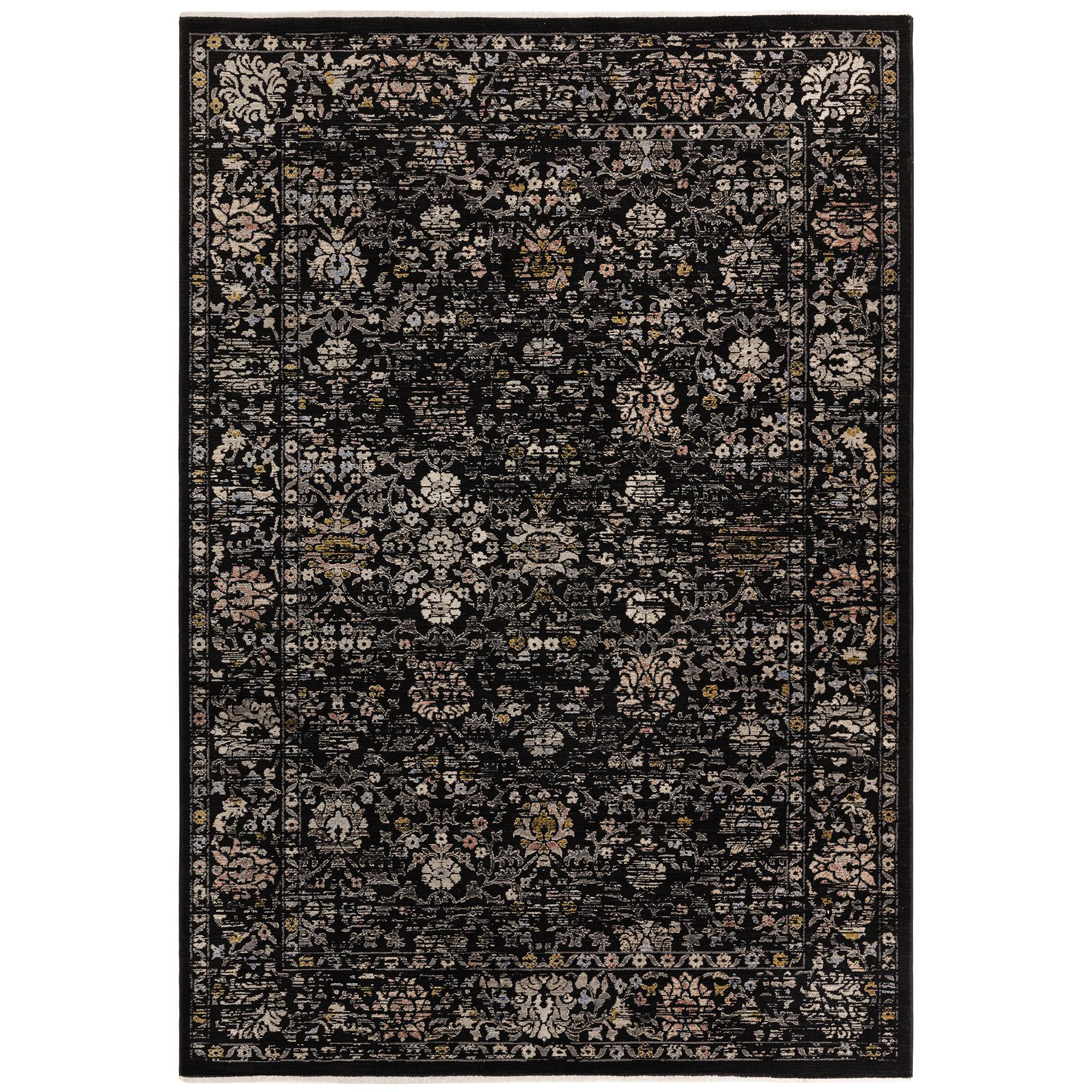 Sovereign Black Vintage Floral Rug