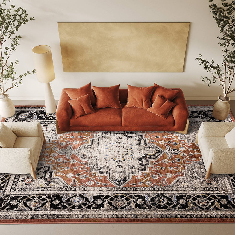 Sovereign Terracotta Medallion Rug