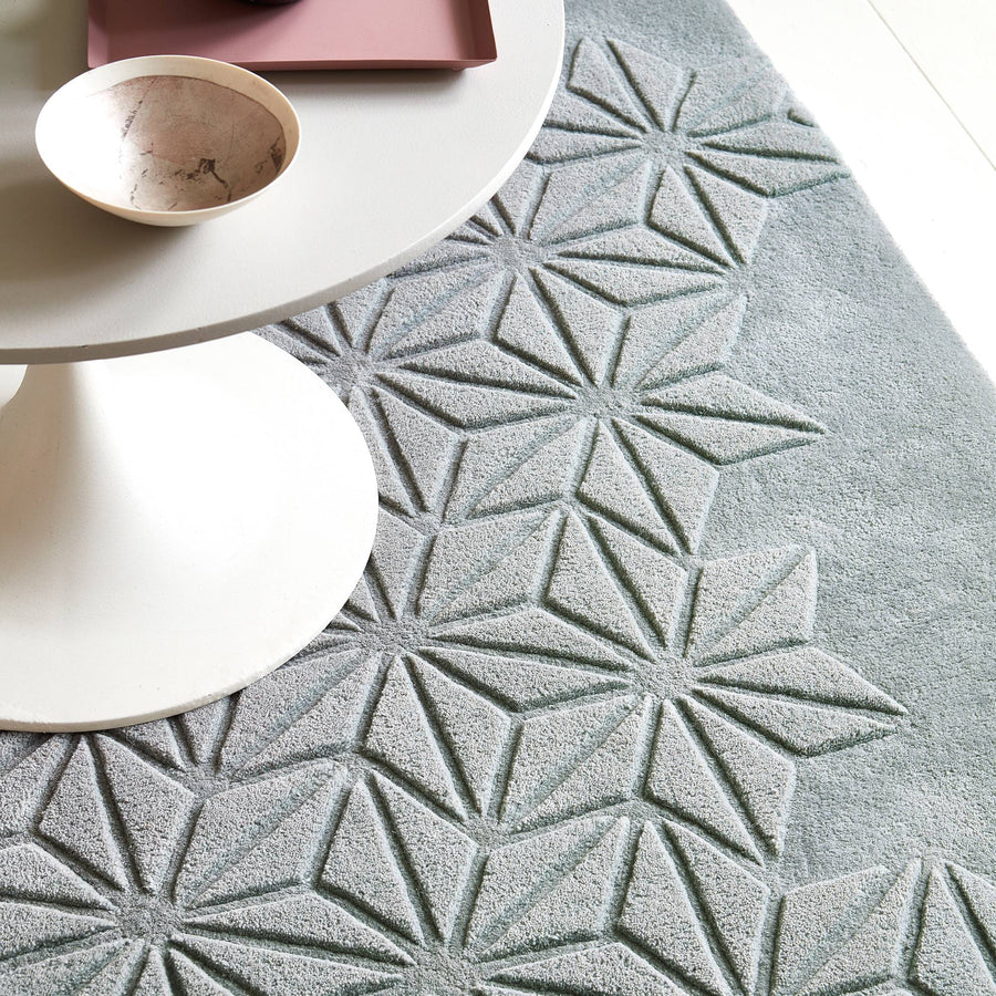 Starburst Silver Rug