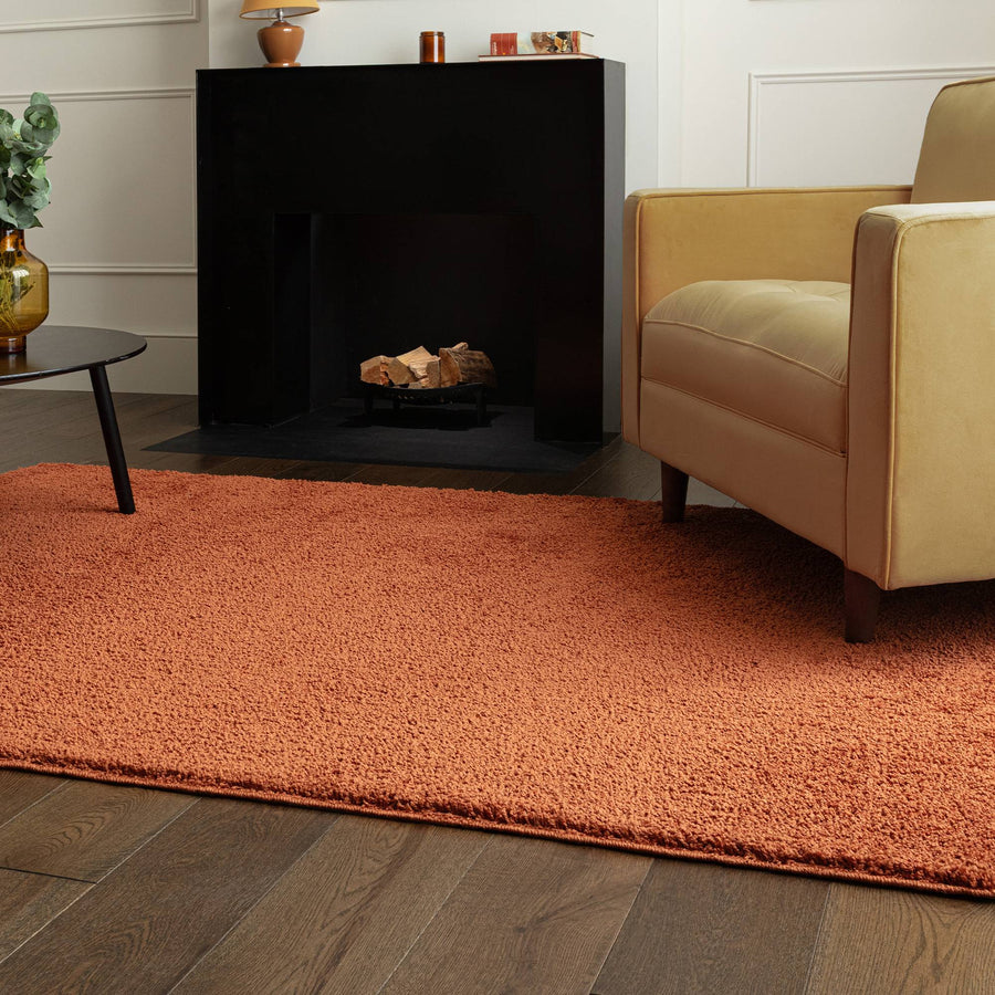 Super Snug Washable Rust Rug