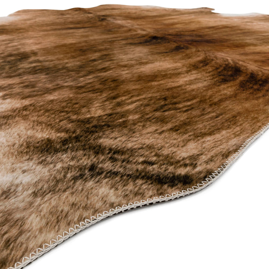 Texas Faux Cowhide Chestnut Rug