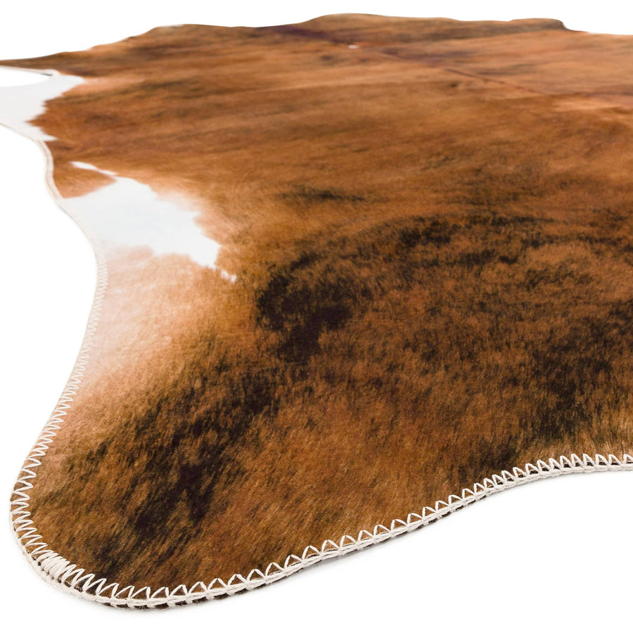 Texas Faux Cowhide Brown Rug