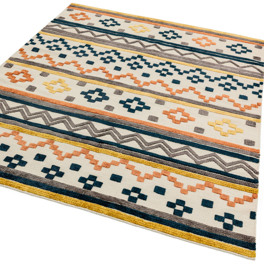 Theo Earth Tone Geo Rug