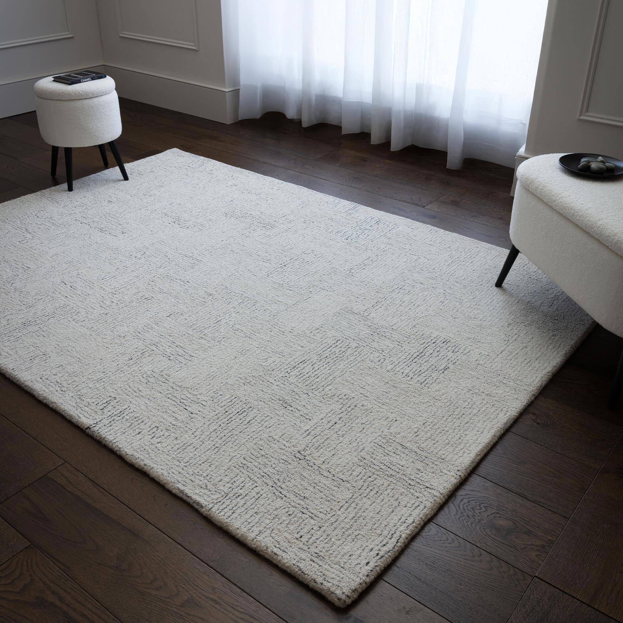 Theodore Hatch White / Black Rug