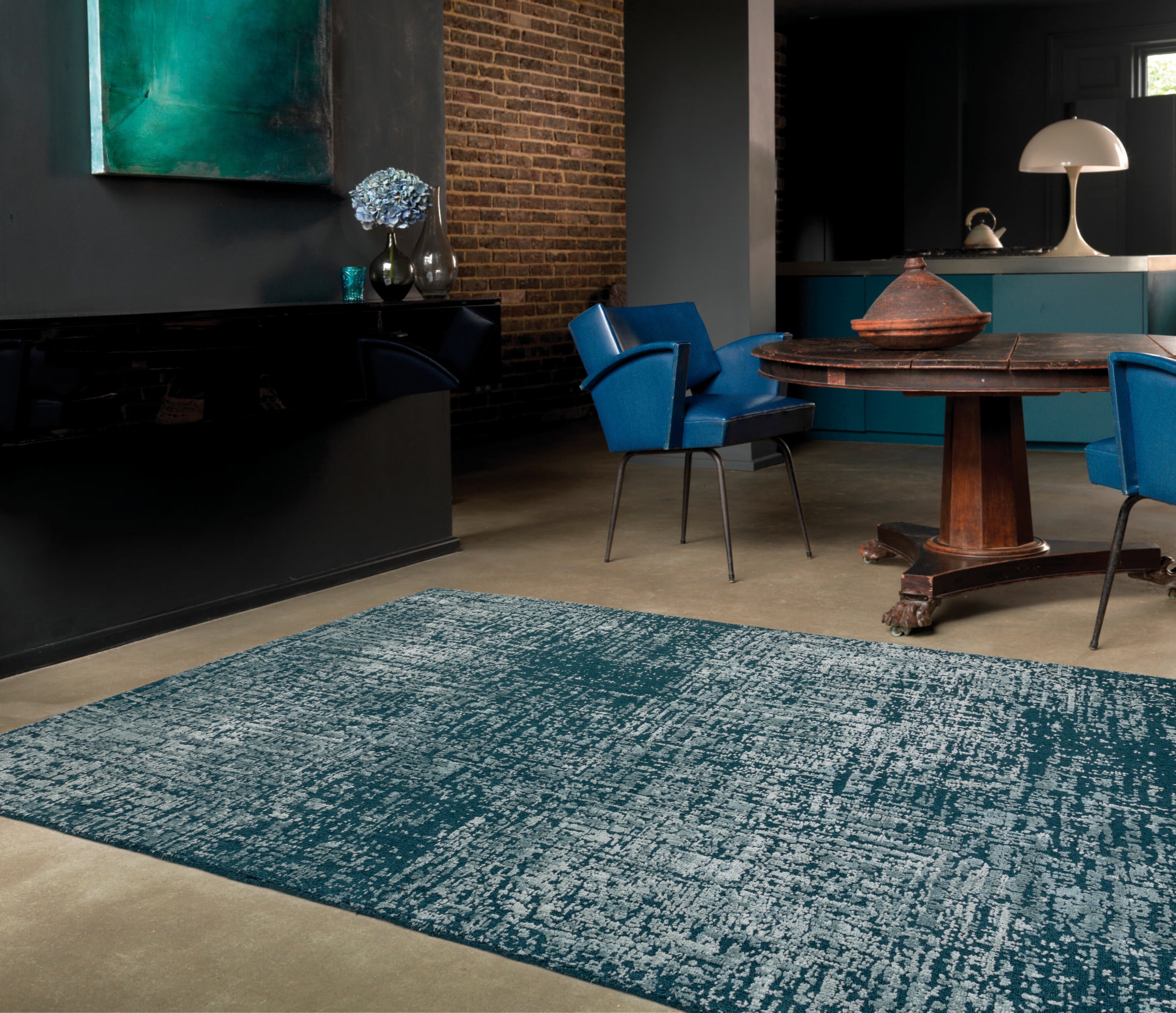 Torino Teal Green Rug