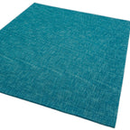 Alfombra Tweed Verde Azulado de Lana Tufted a Mano