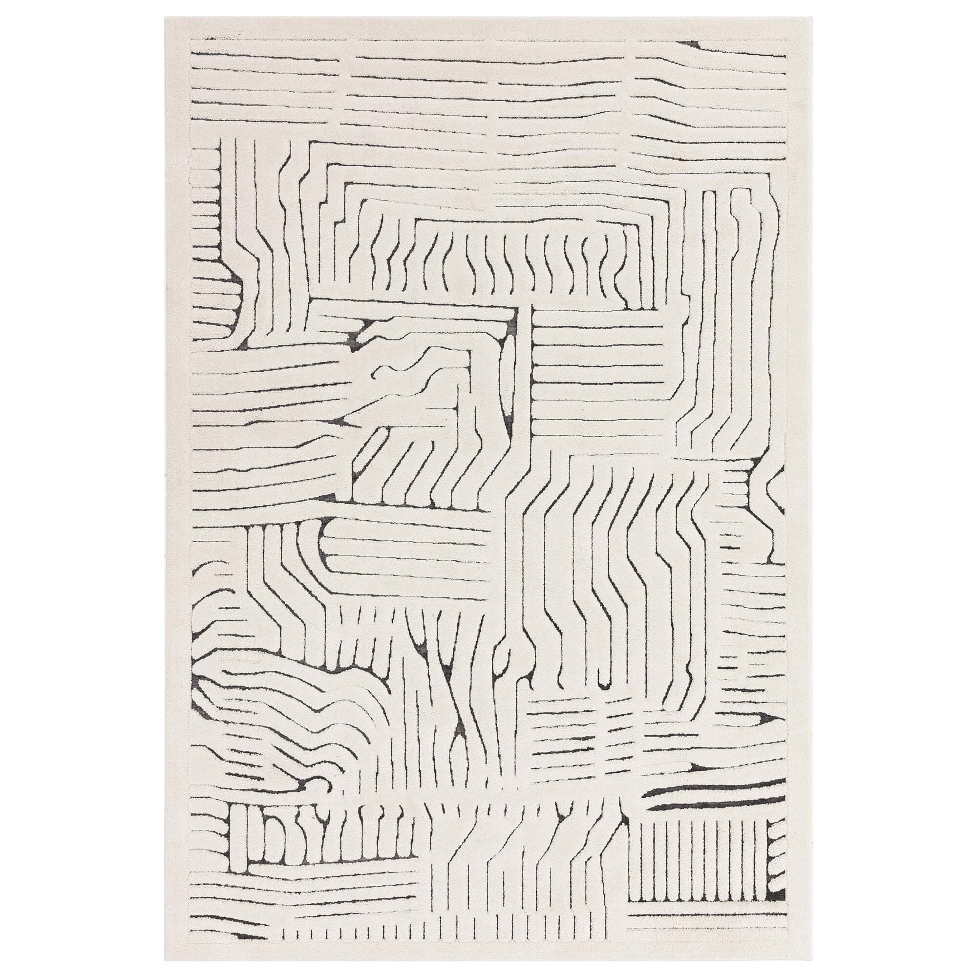 Valley Ivory/Charcoal Route Rug
