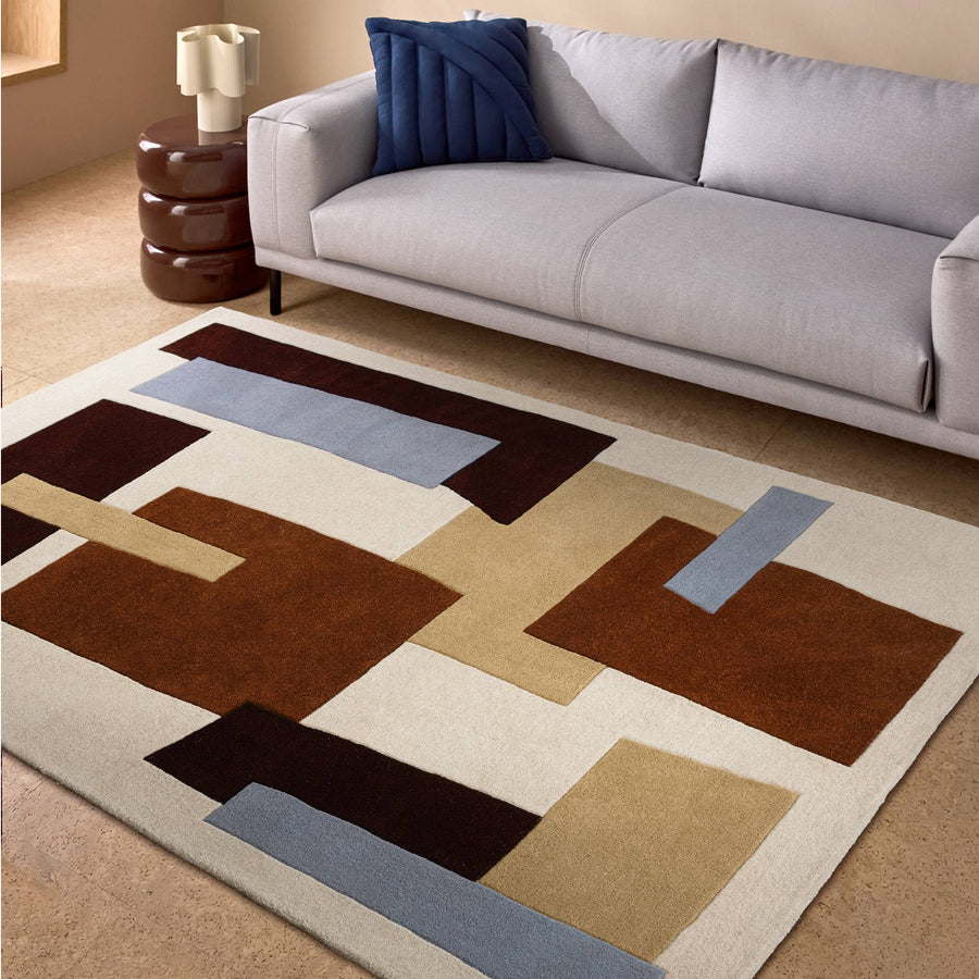 MADE Venessla Brown & Burgundy Rug