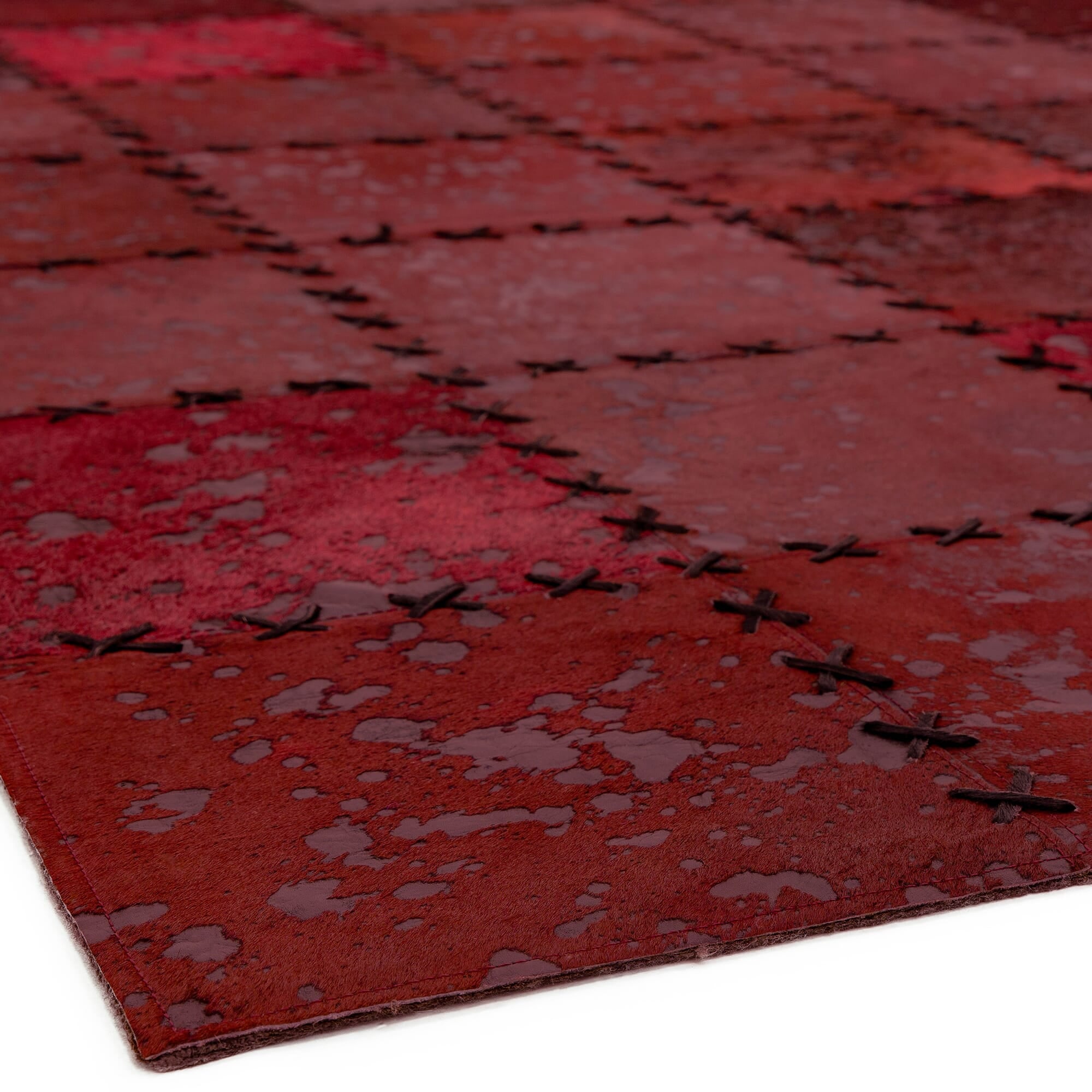 Xylo Red Cross Stitch Rug