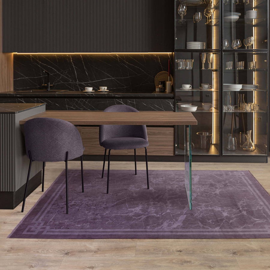 Zehraya Purple Border Rug ZE01