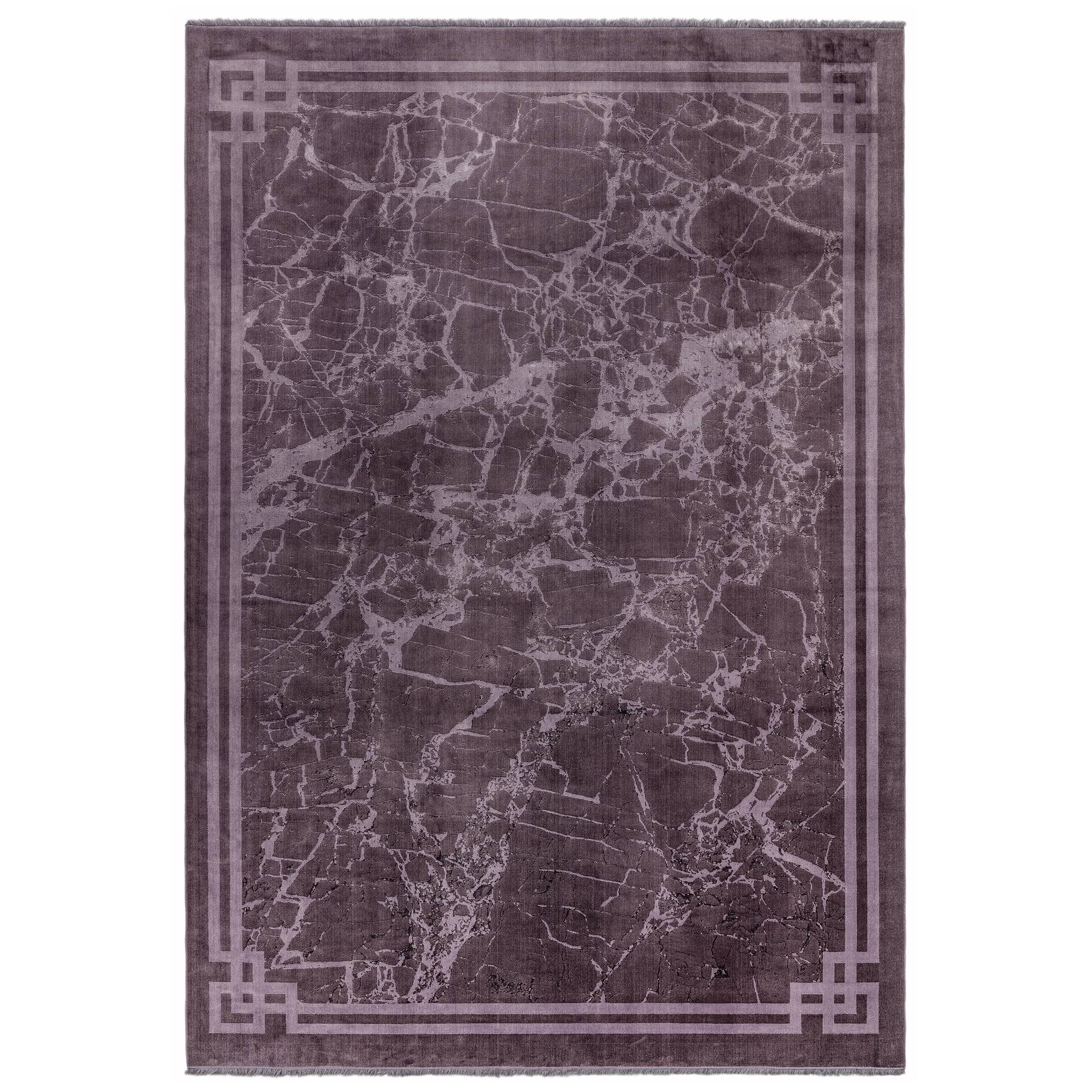 Zehraya Purple Border Rug ZE01