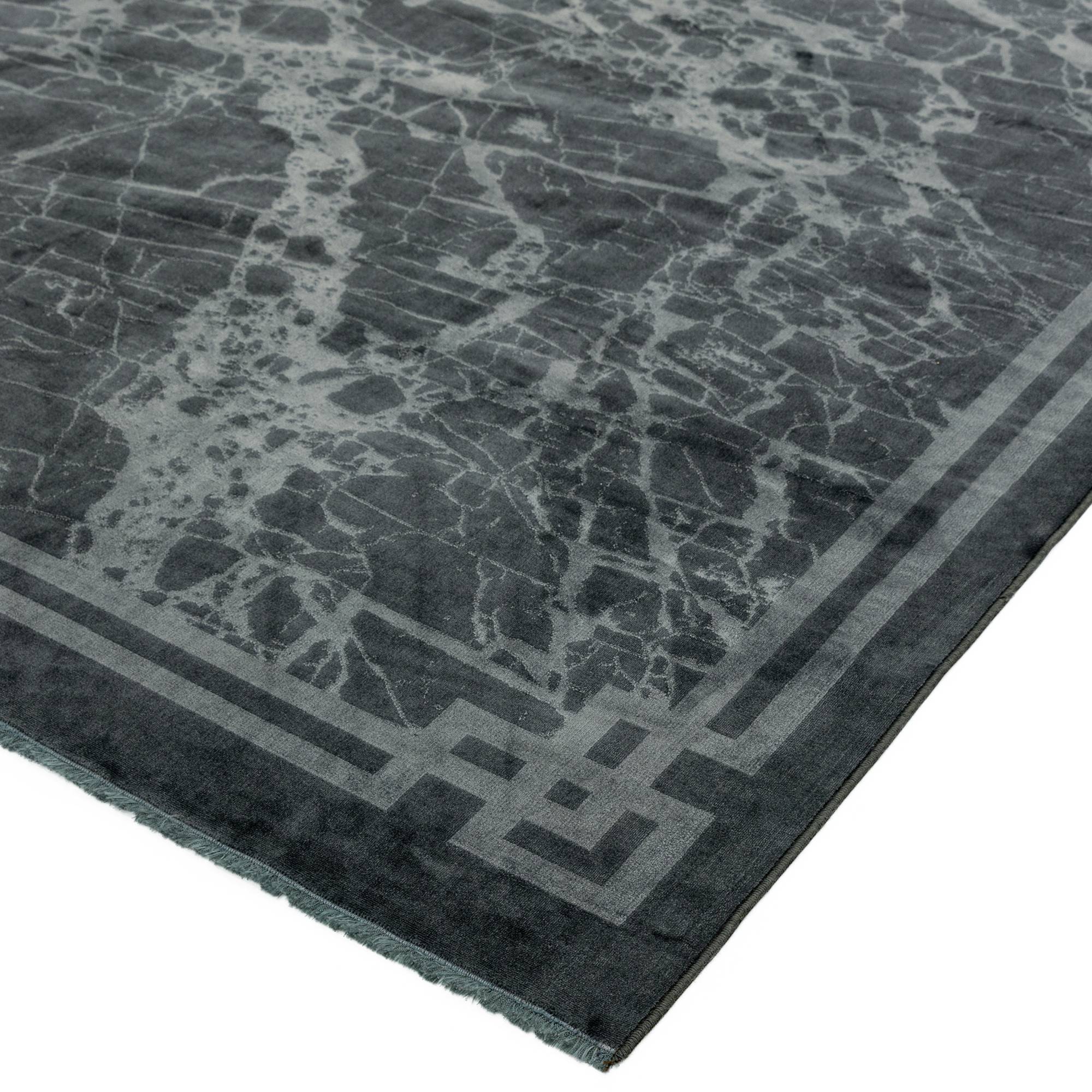 Alfombra Zehraya Gris con Borde ZE03