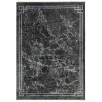 Zehraya Grey Border Rug ZE03