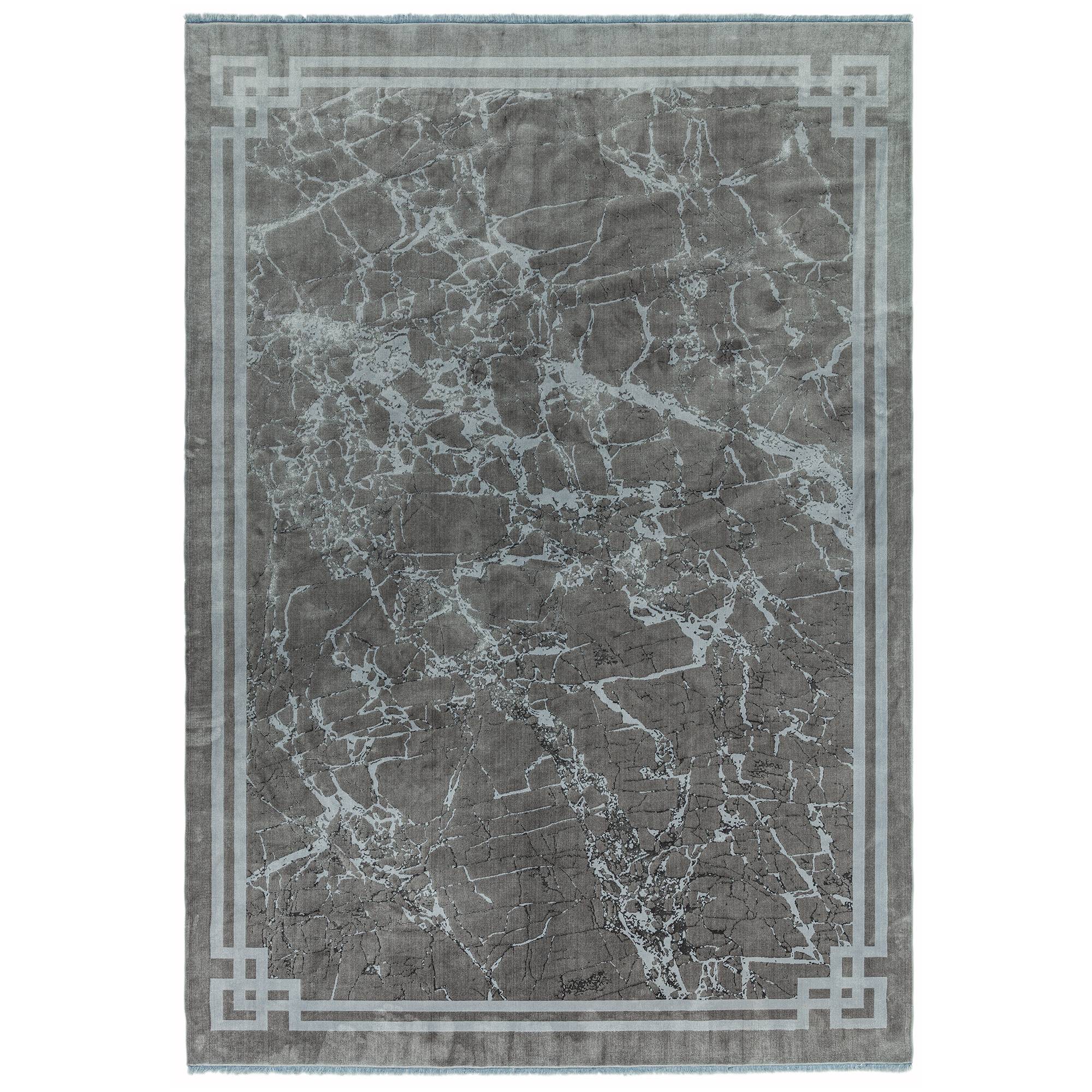 Zehraya Silver Border Rug ZE04