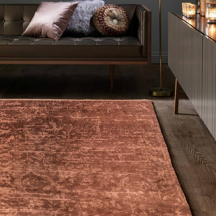 Zehraya Rust Abstract Rug ZE05