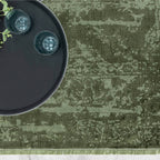 Zehraya Green Abstract Rug ZE06