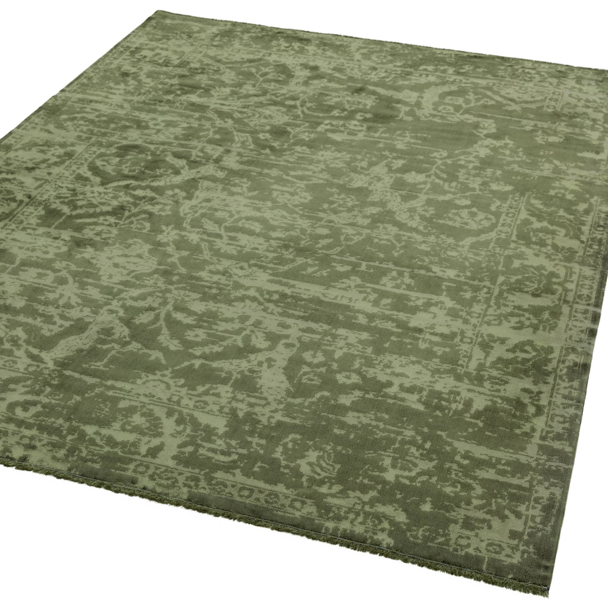 Zehraya Green Abstract Rug ZE06