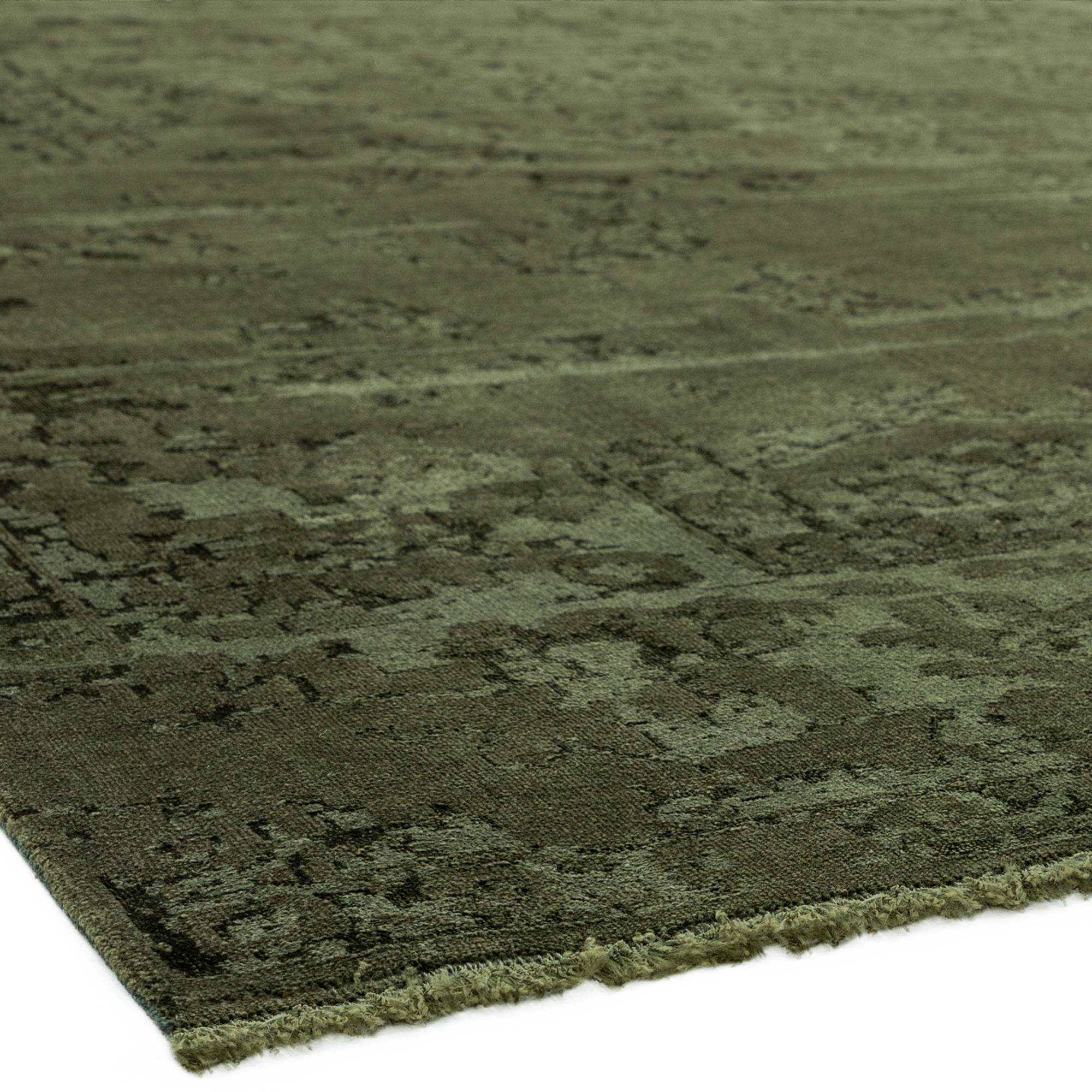 Zehraya Green Abstract Rug ZE06