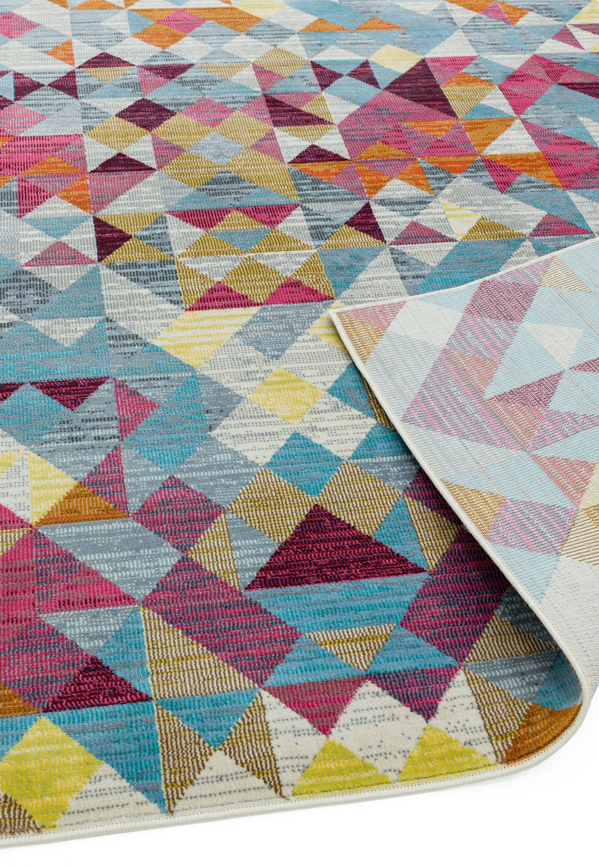 Amelie Rhombus Flatweave Multi Colour Rug AM11