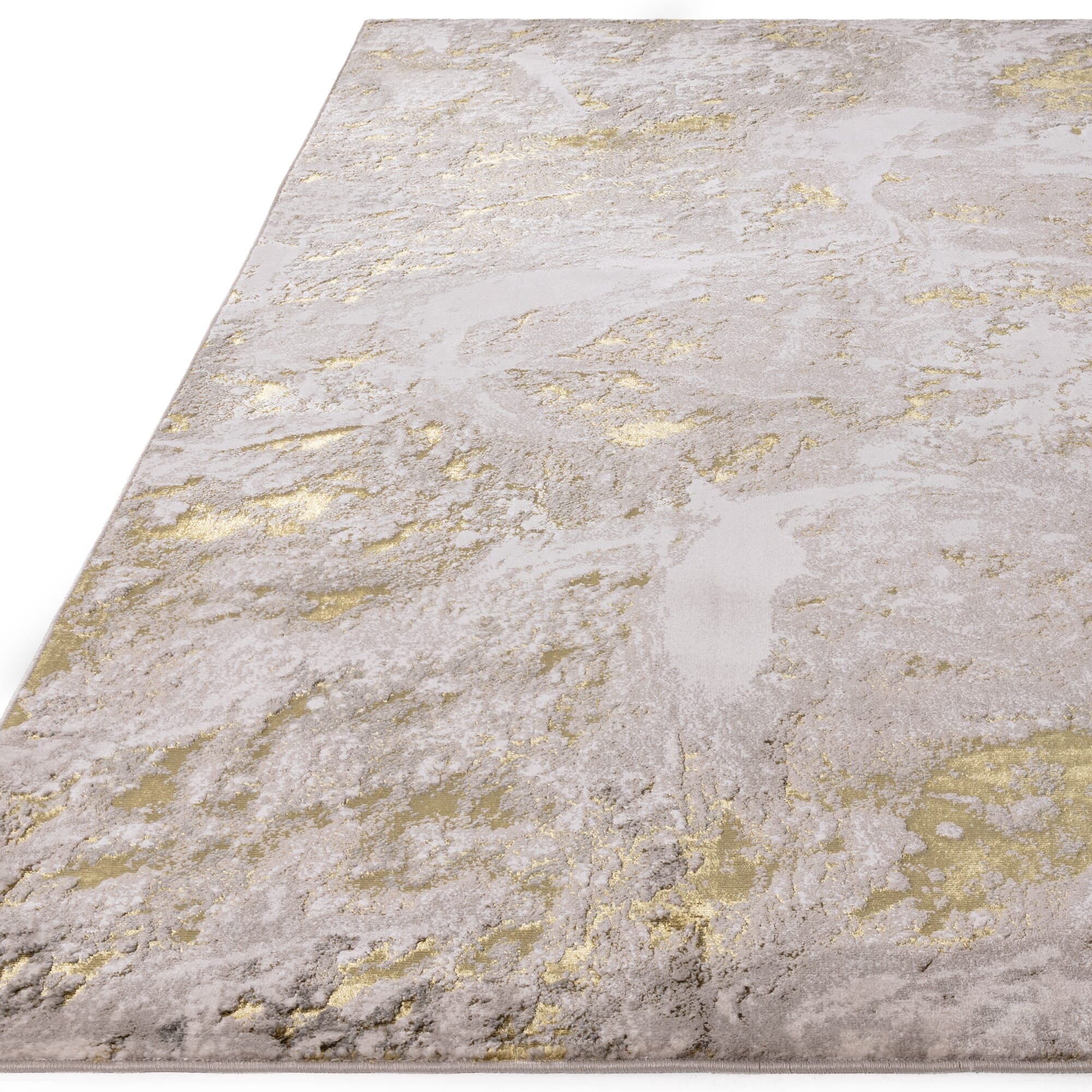 Aurora Lustre Metallic Gold Rug AU06