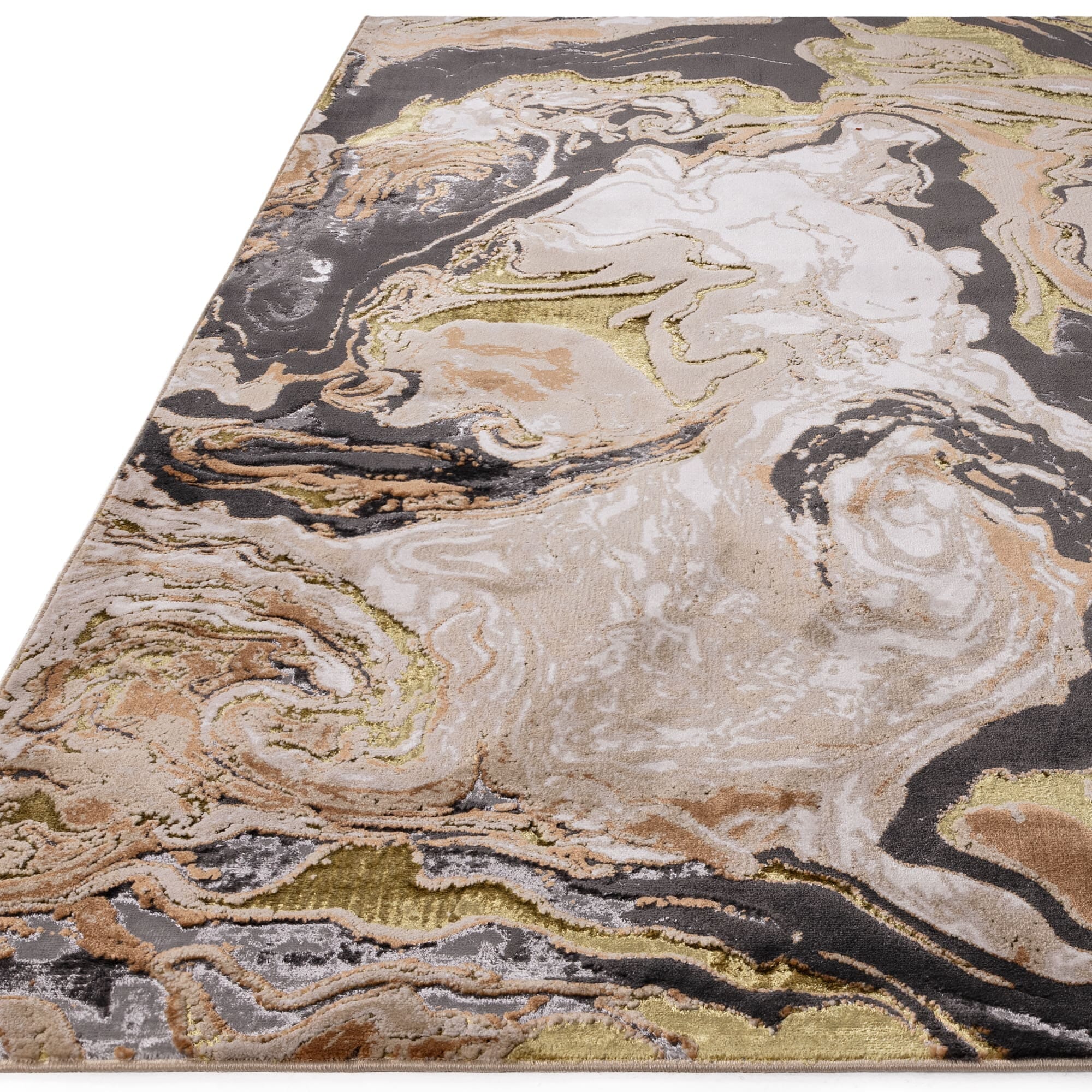 Alfombra Aurora Marble Metálica Oro AU08