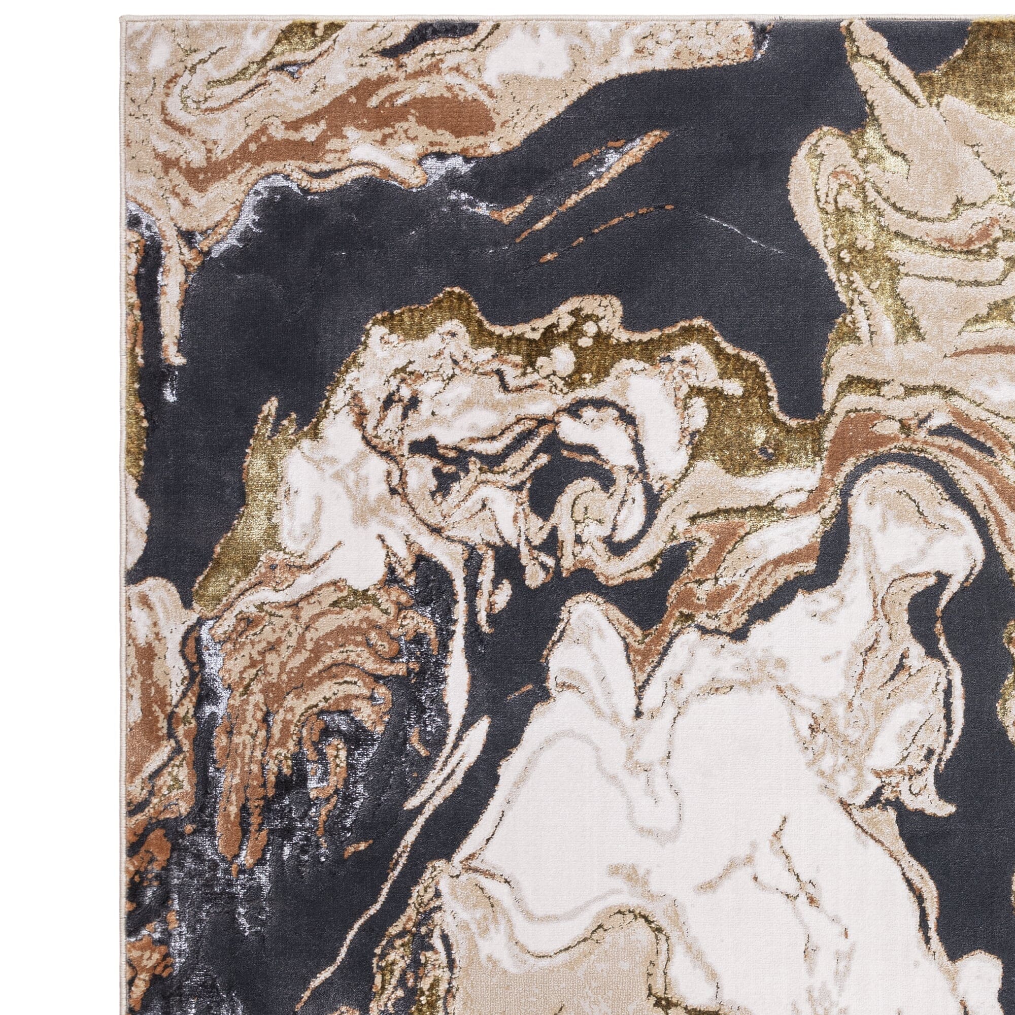 Alfombra Aurora Marble Metálica Oro AU08