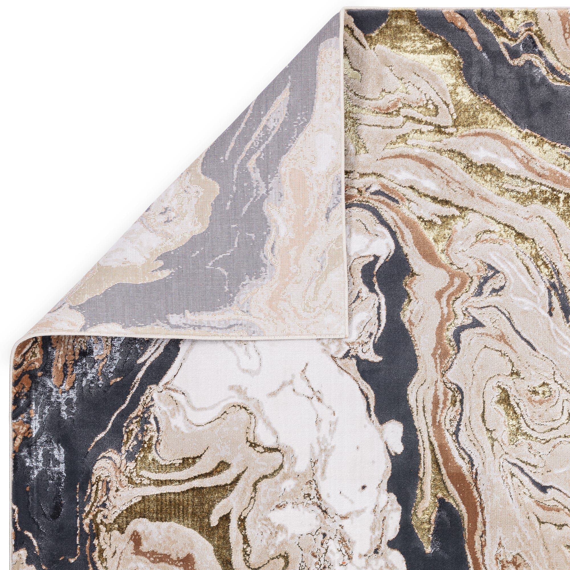 Alfombra Aurora Marble Metálica Oro AU08