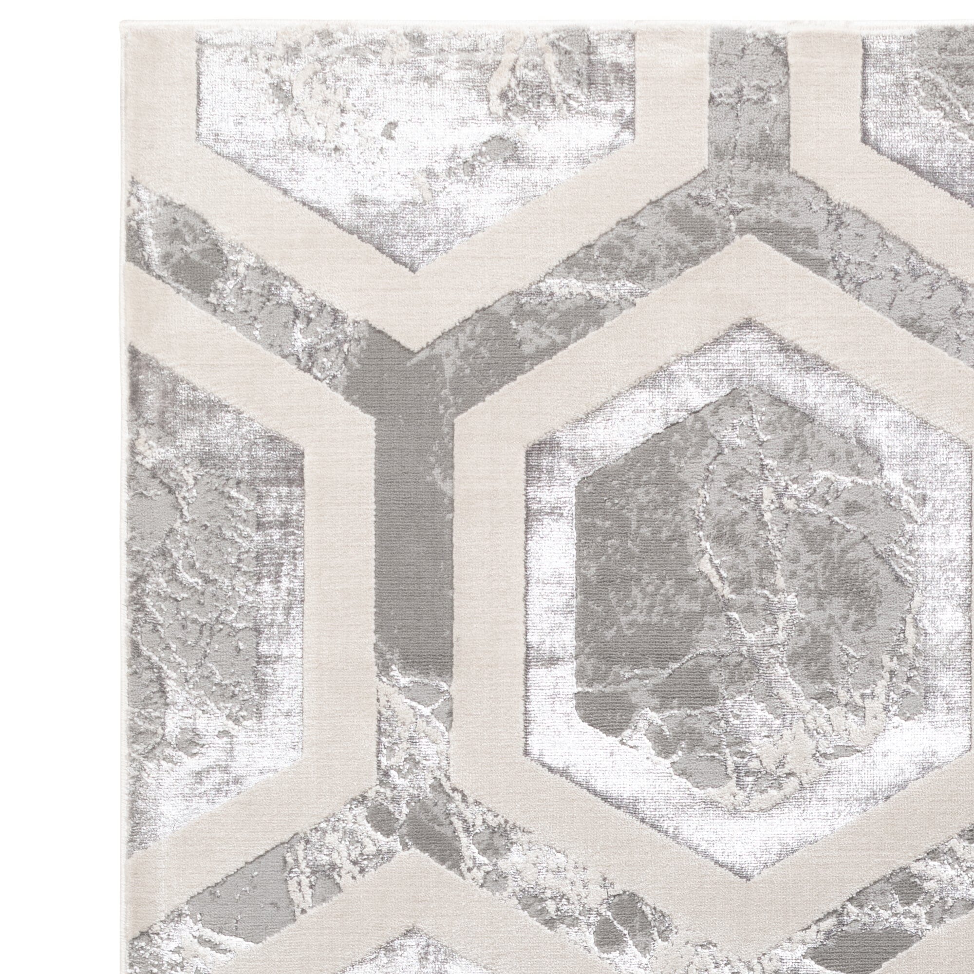 Alfombra Aurora Cristal Metálica Plata AU12