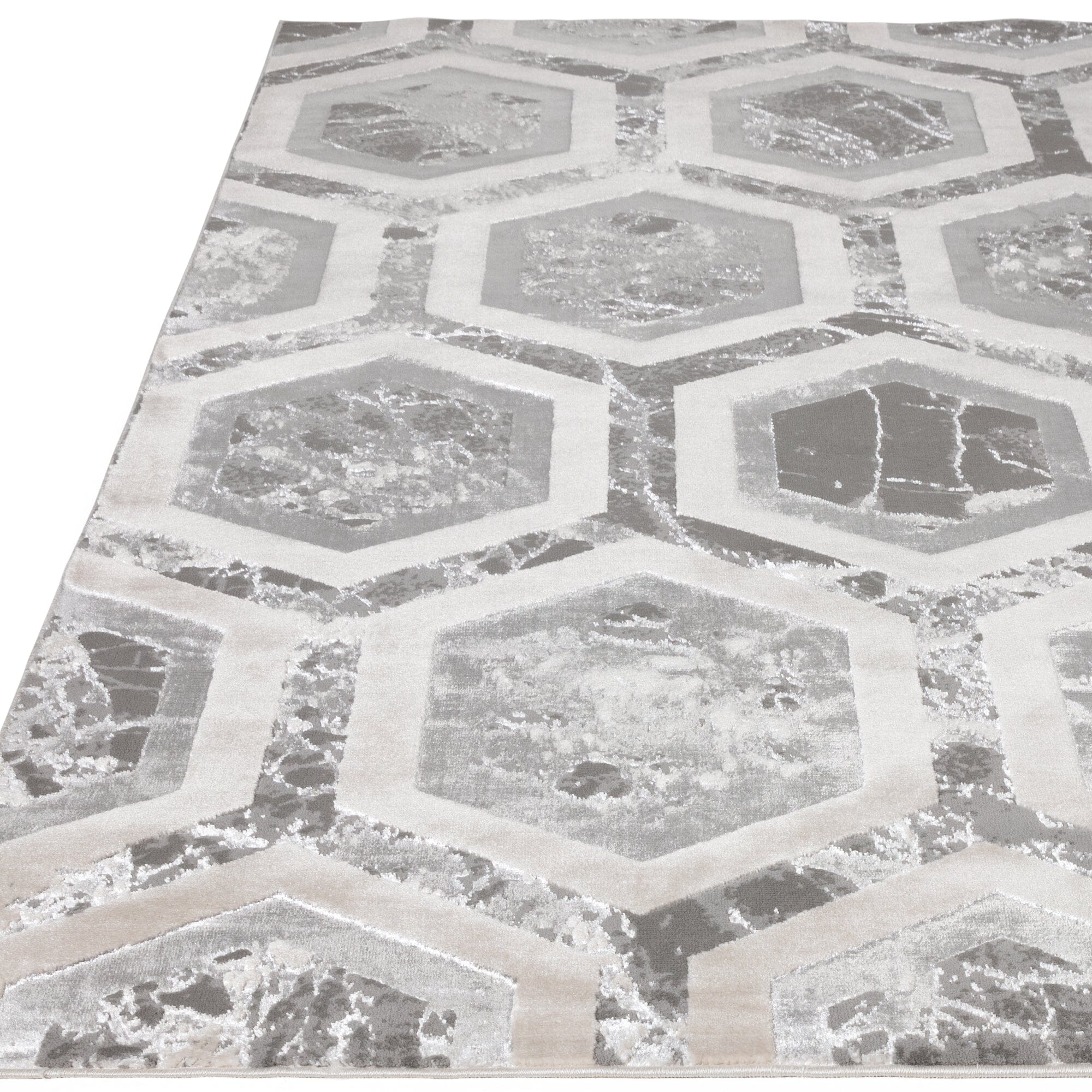Alfombra Aurora Cristal Metálica Plata AU12