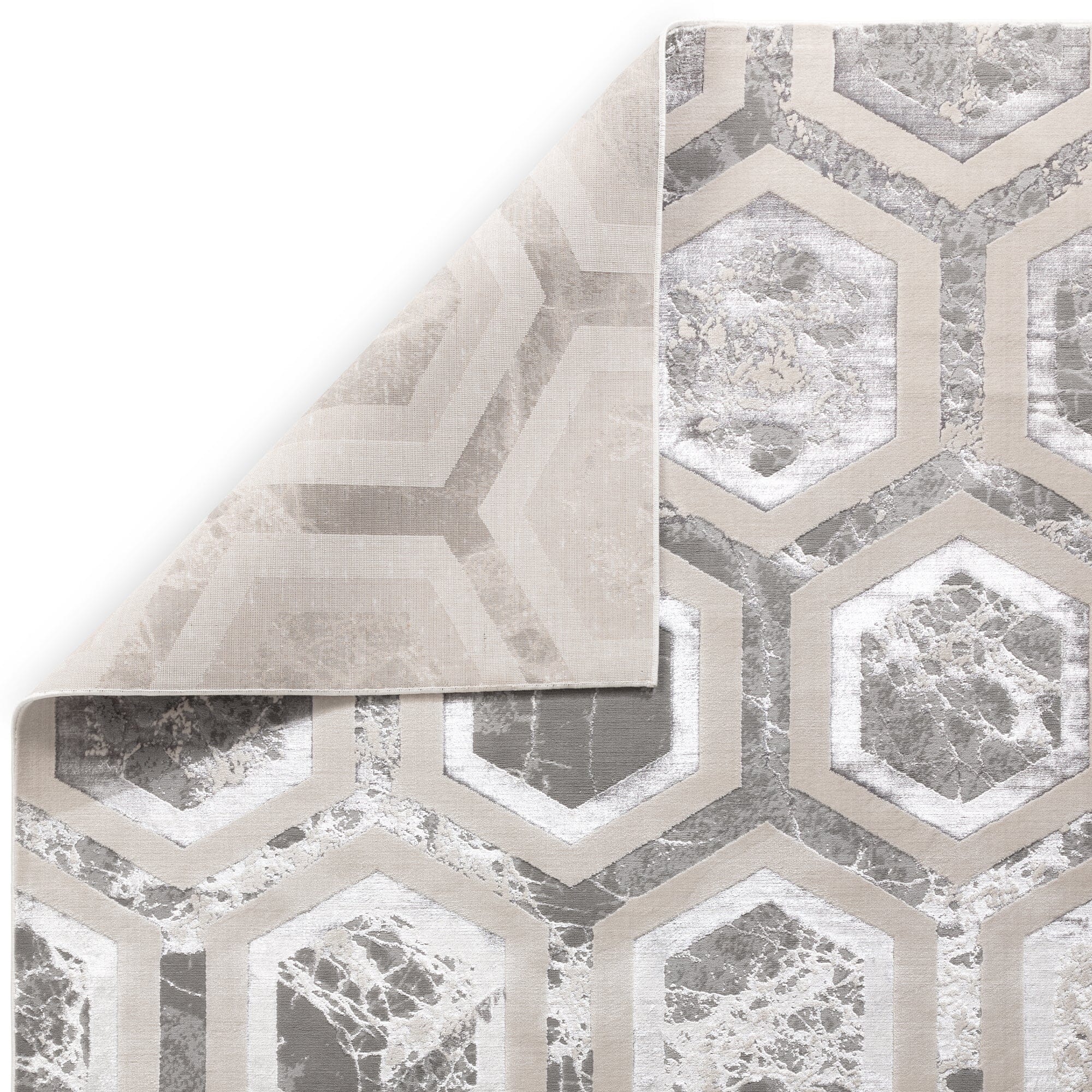 Alfombra Aurora Cristal Metálica Plata AU12