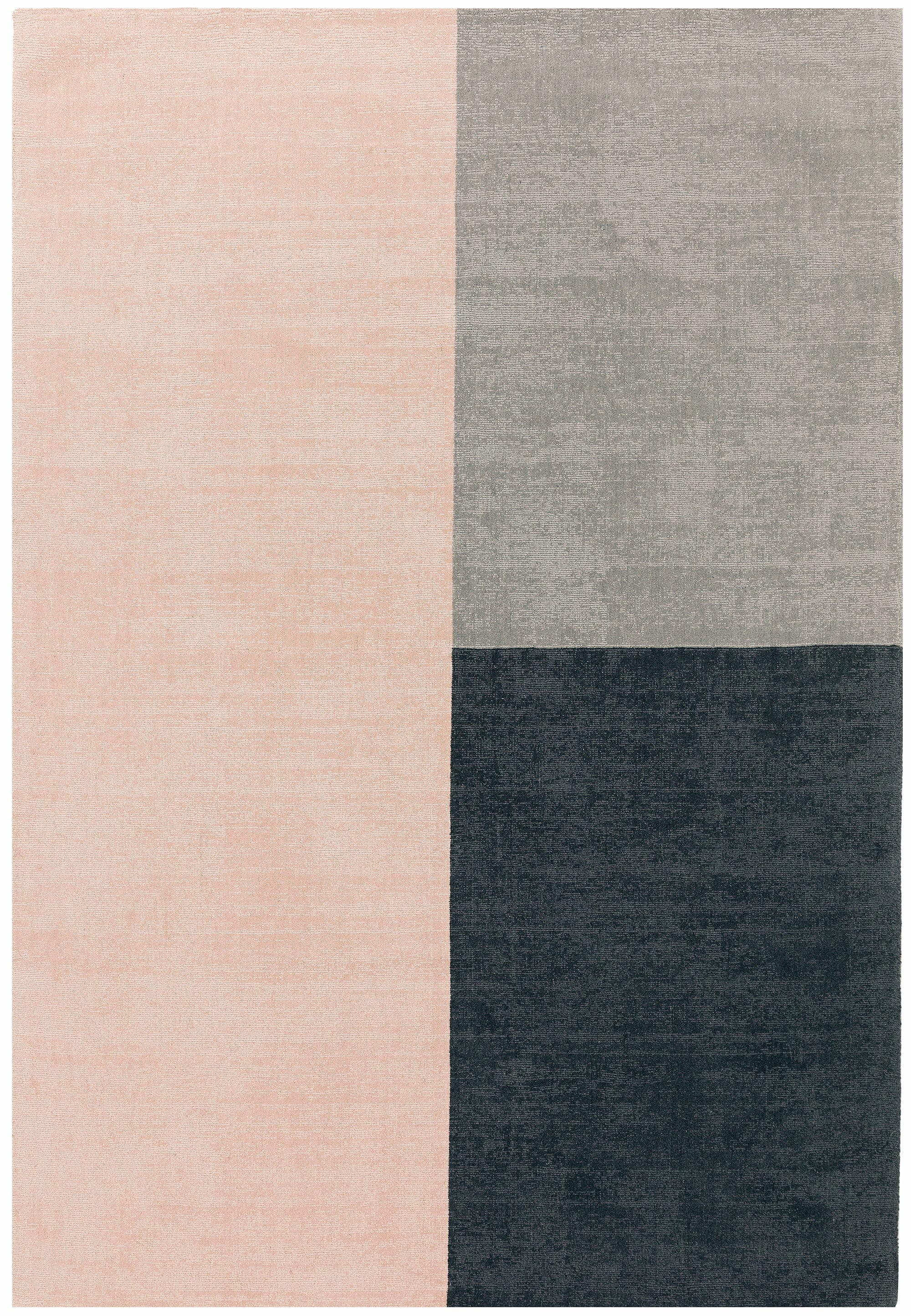 Blox Pink Geometric Wool Rug