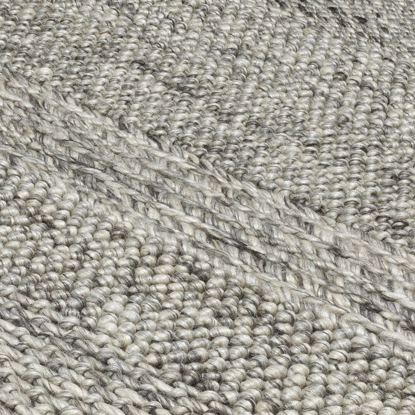 Alfombra Katherine Carnaby Coast Gris Marl Rayas Lana Hilada a Mano CS07