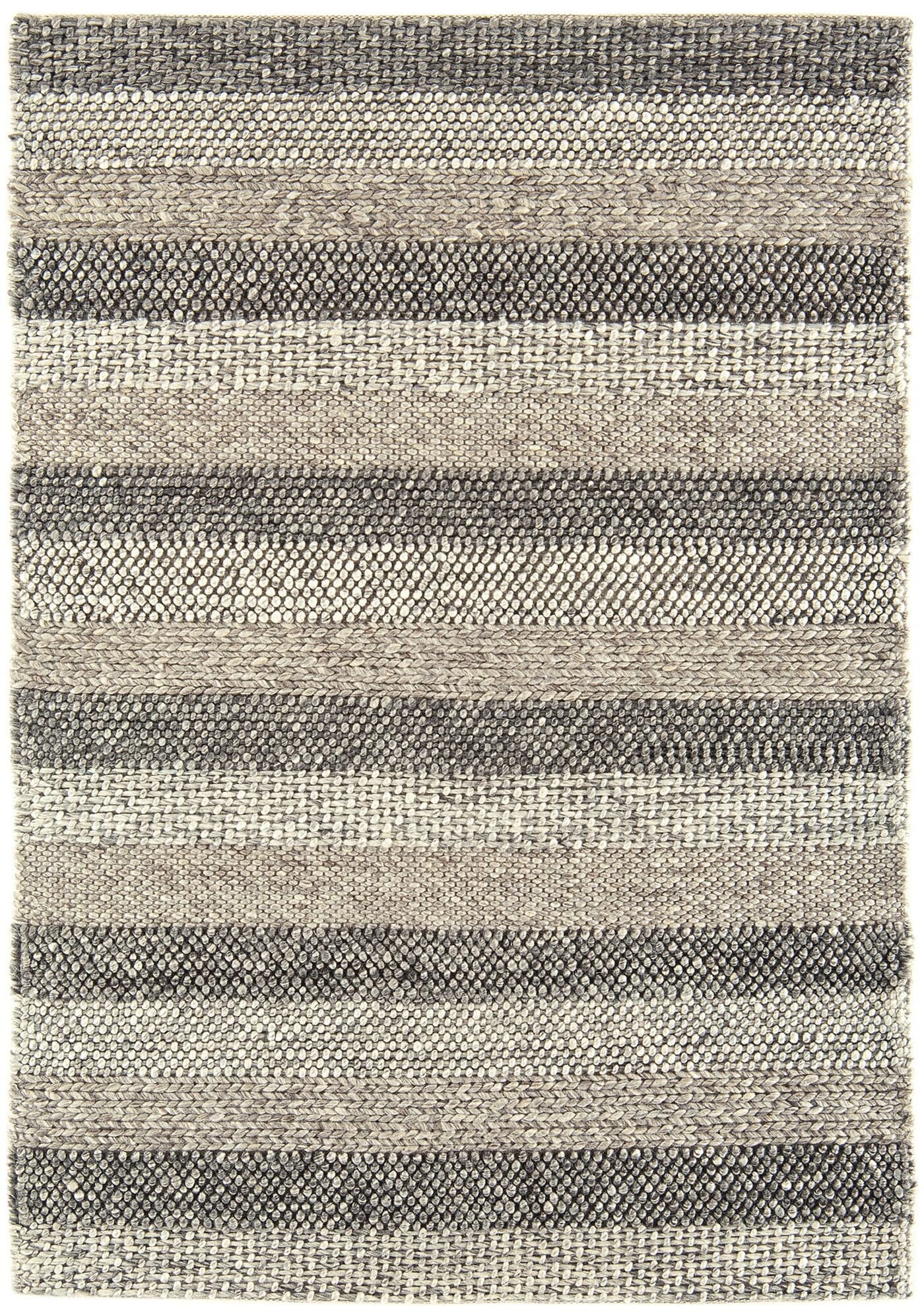 Katherine Carnaby Coast Varied Stripe Hand Spun Wool Rug CS08