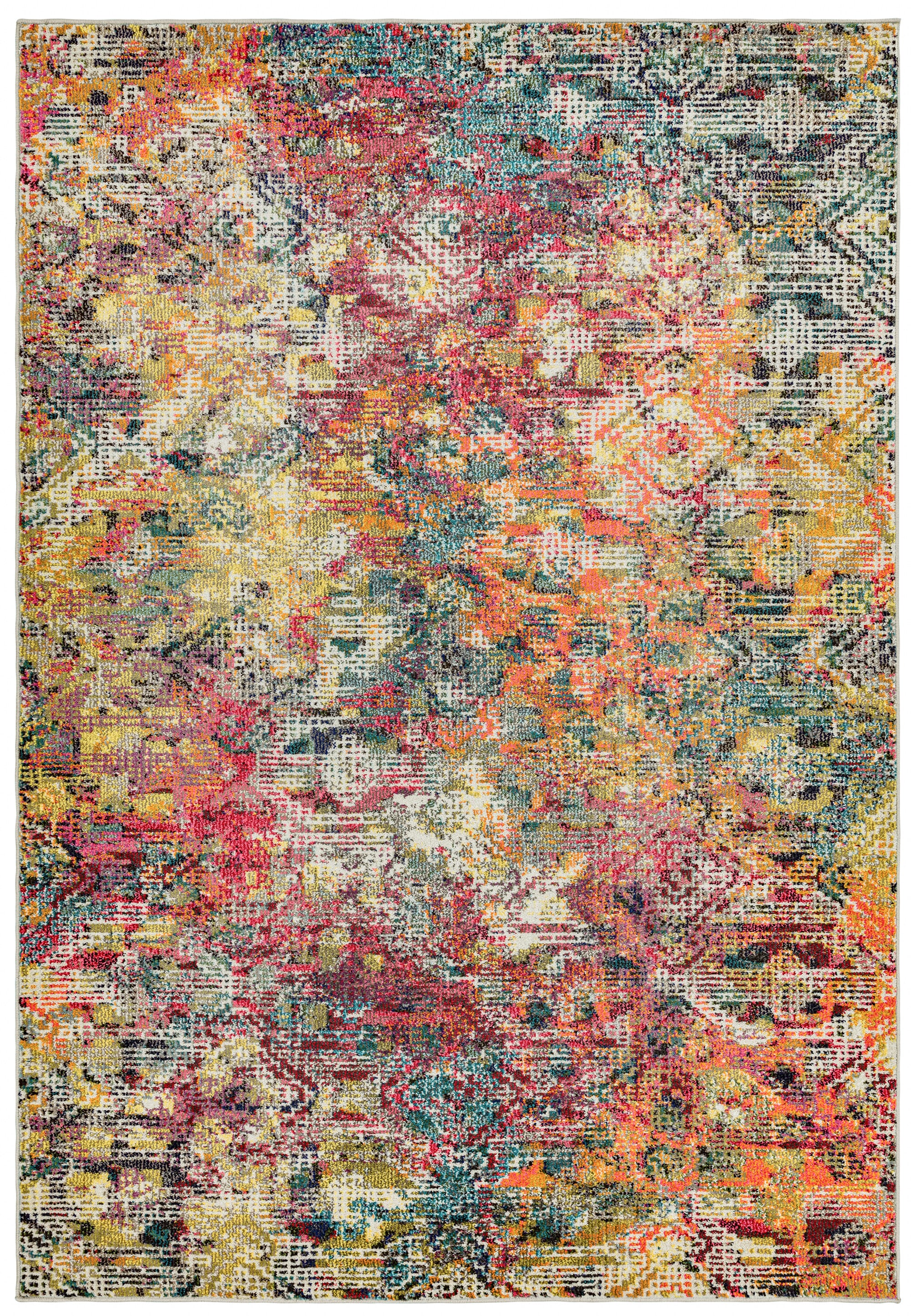 Colores Cloud Digital Multi Colour Abstract Rug C005