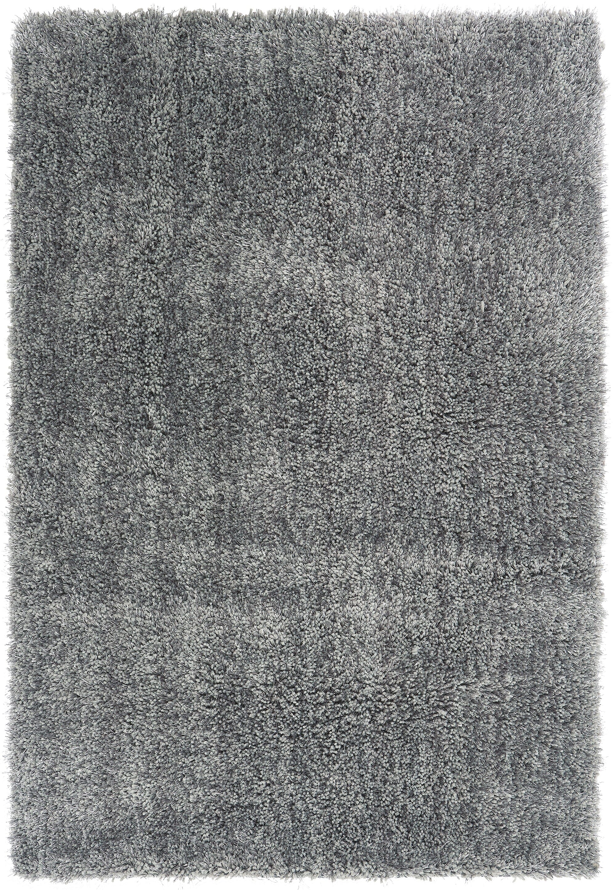 Diva Silver Textured Shaggy Rug