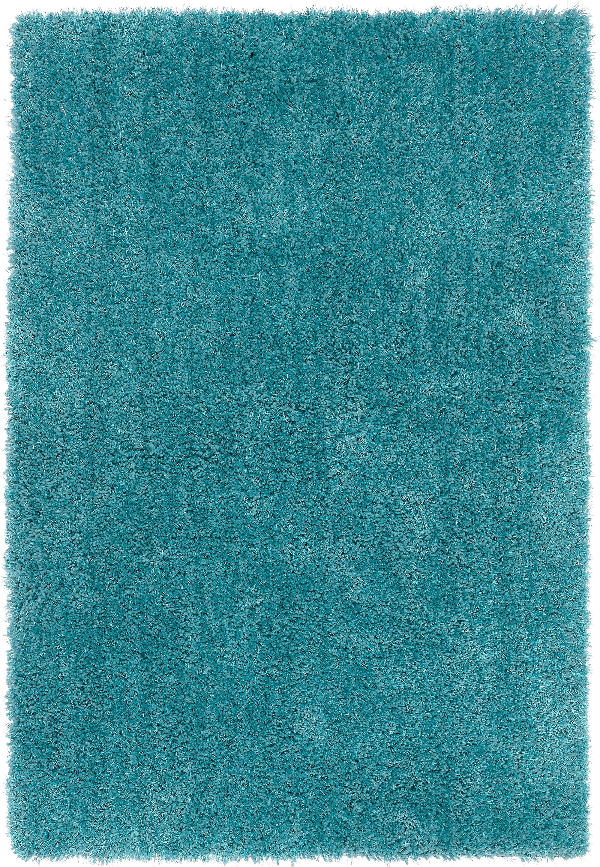 Diva Teal Textured Shaggy Rug