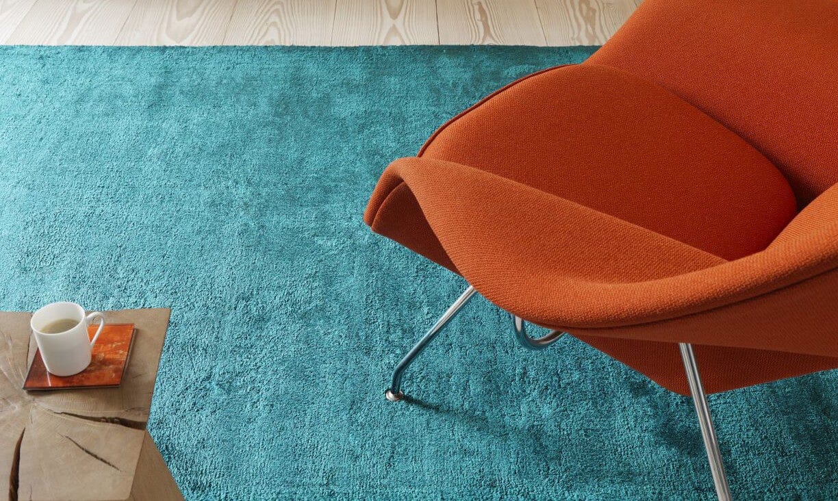 Dolce Teal Hand Woven Viscose Rug