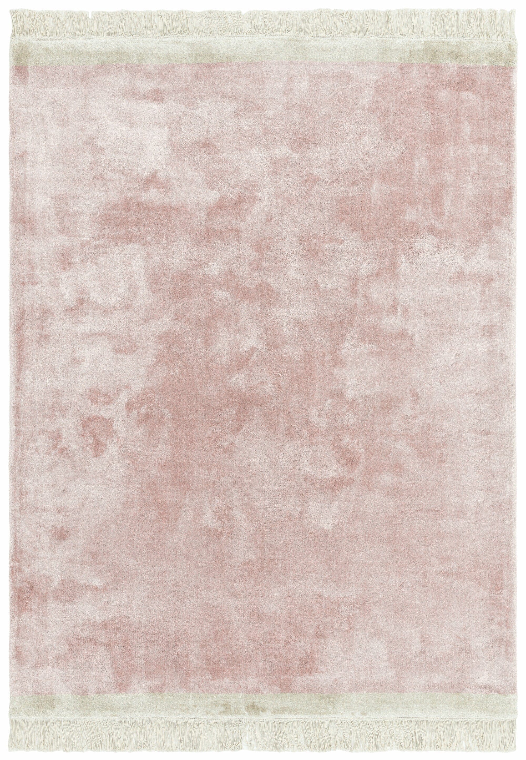 Elgin Pink/Silver Viscose Fringe Rug