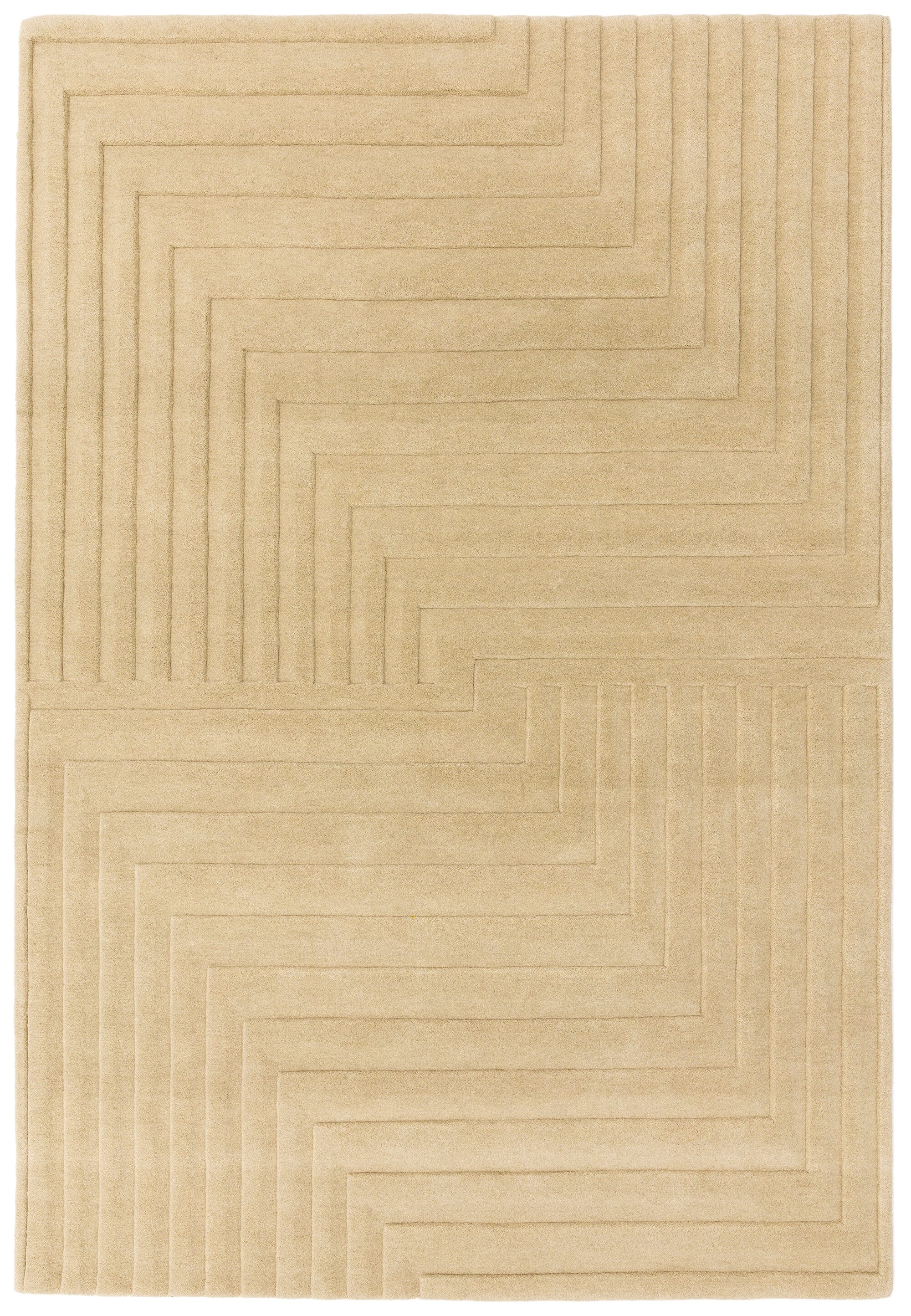 Form Natural Wool Hand Carved Wool Rug
