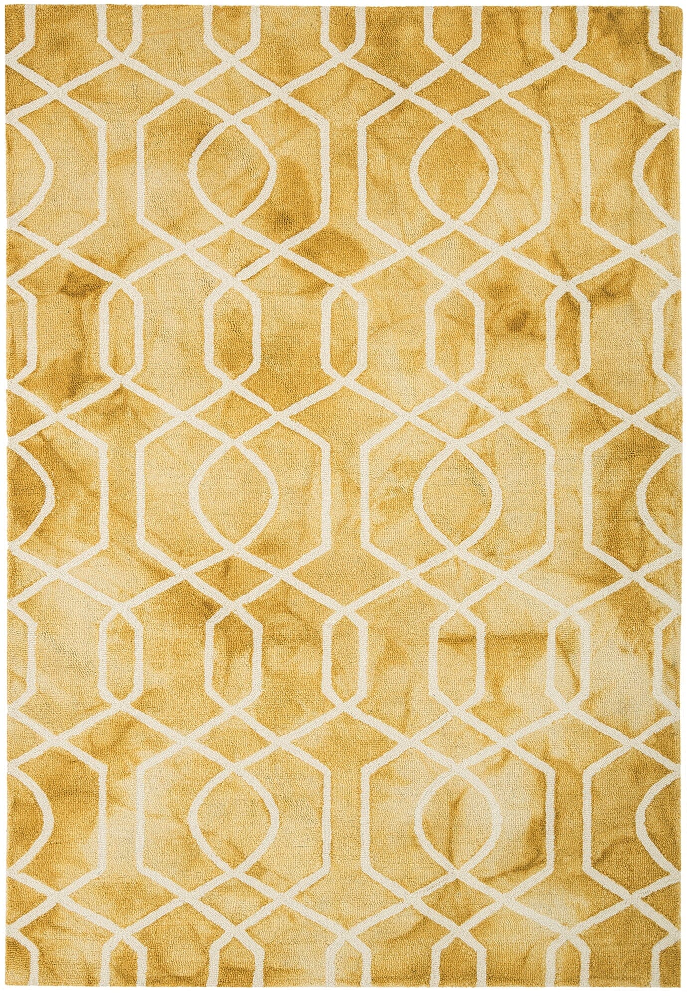 Fresco Yellow Wool Hand Tufted Wool Rug