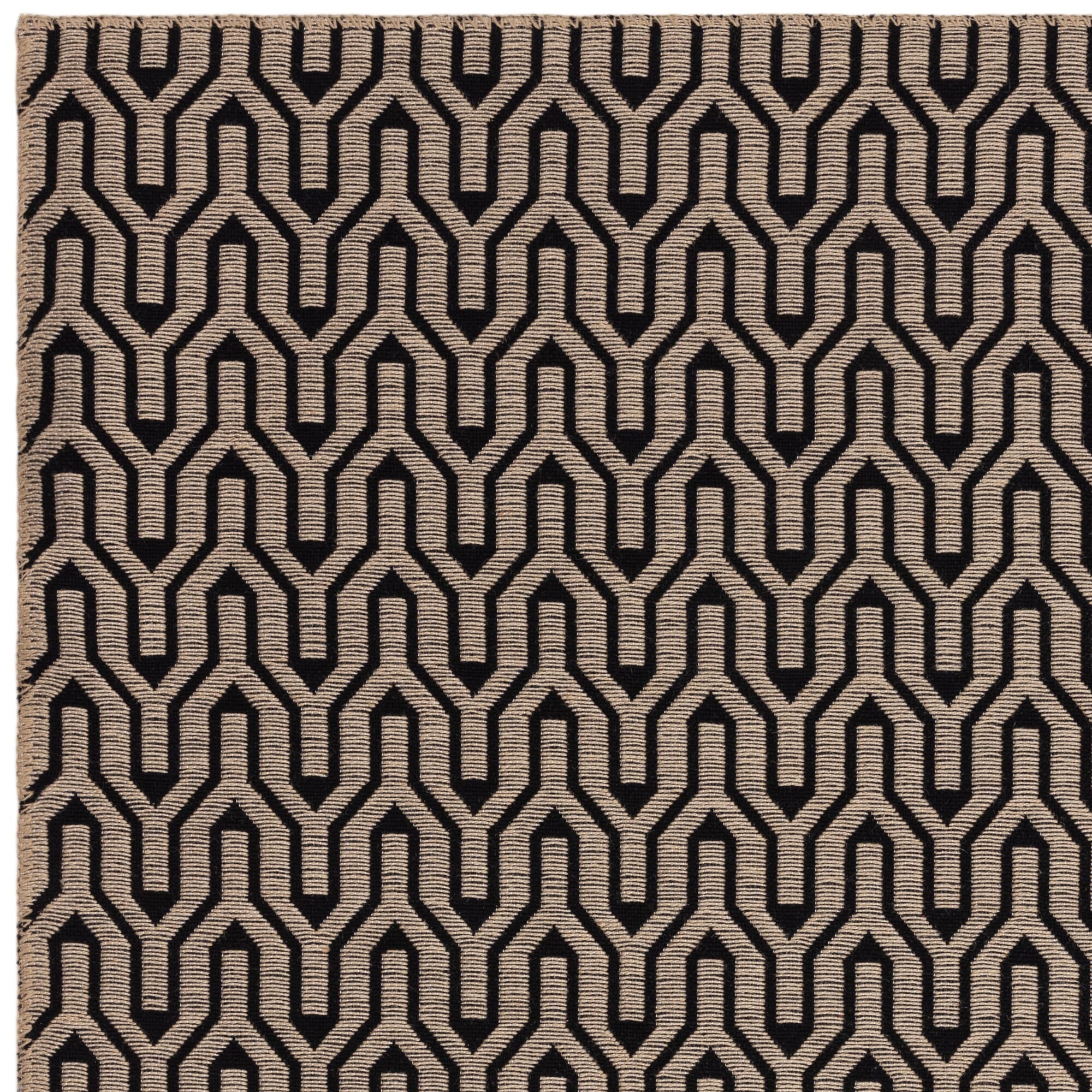 Global Black Lattice Rug