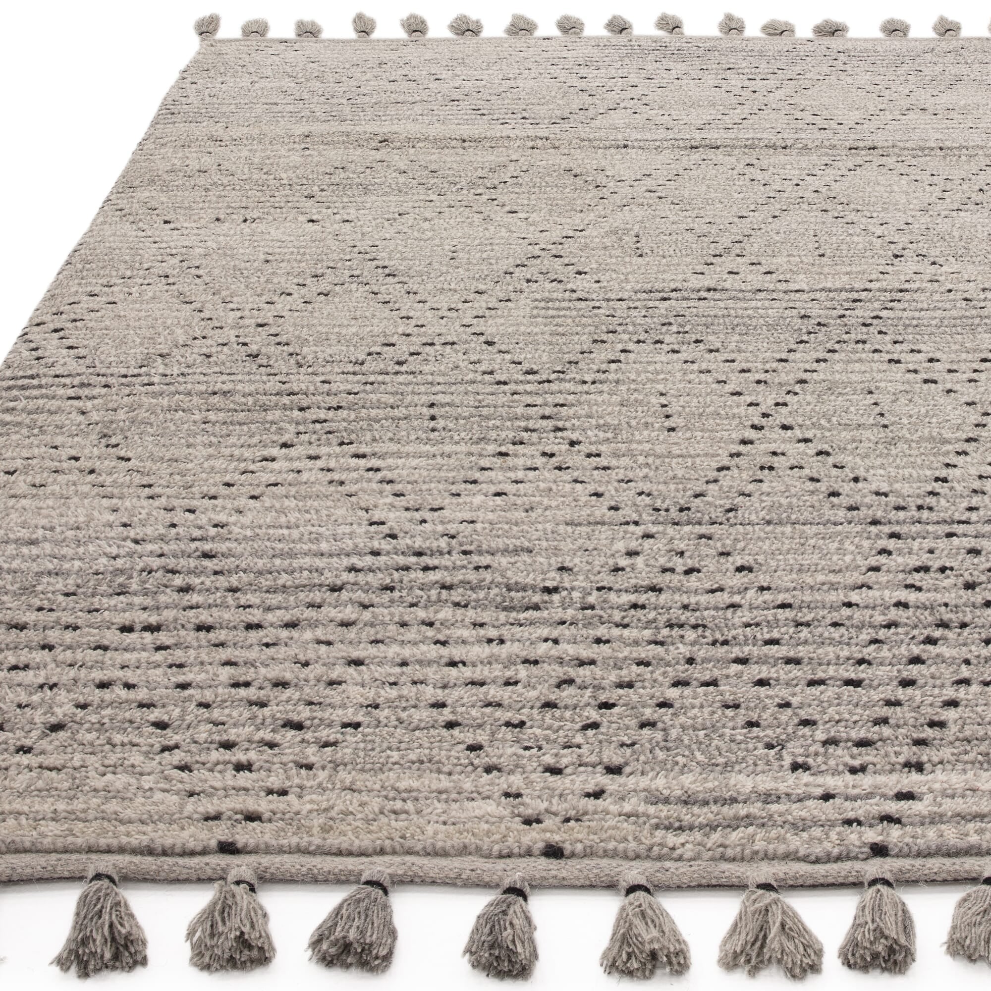 Nepal Grey Black Diamond Rug