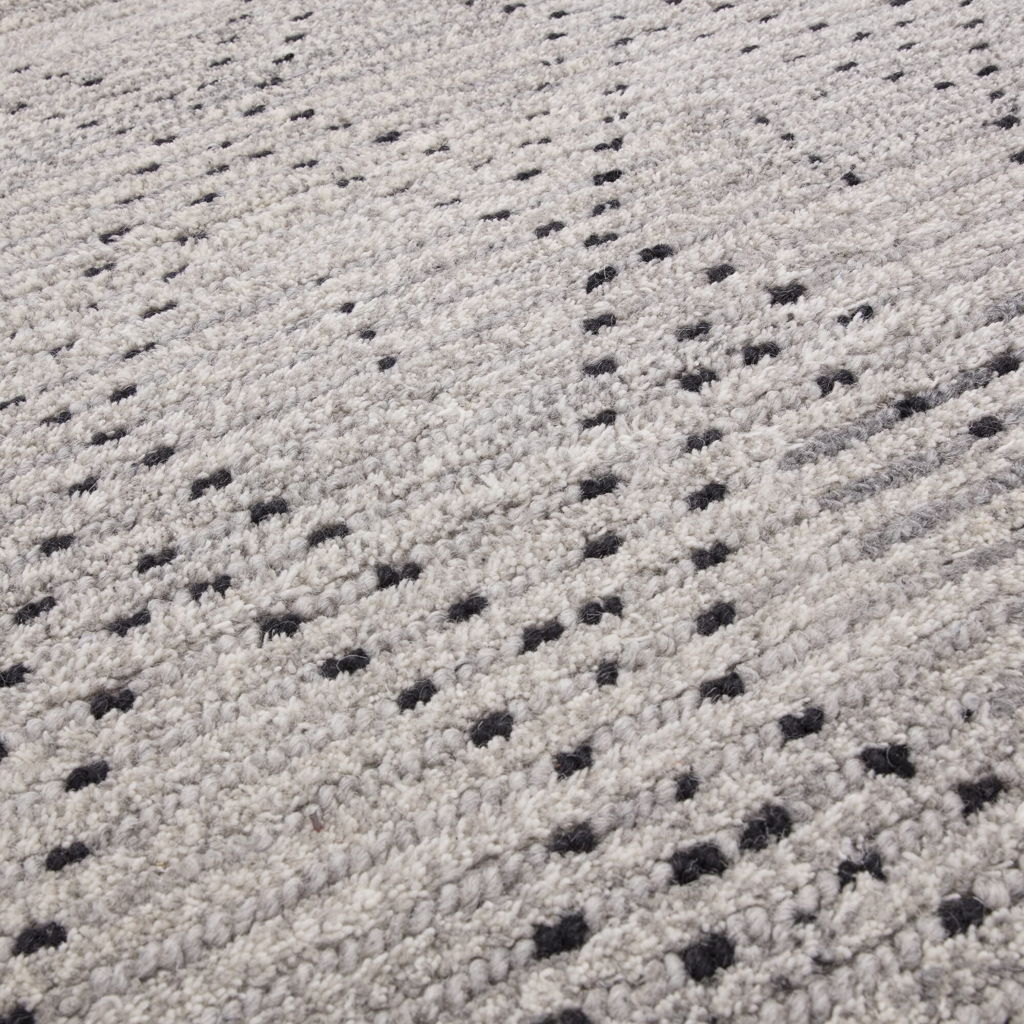 Nepal Grey Black Diamond Rug