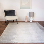 Juno Greige 100% Viscose Screen Printed Rug