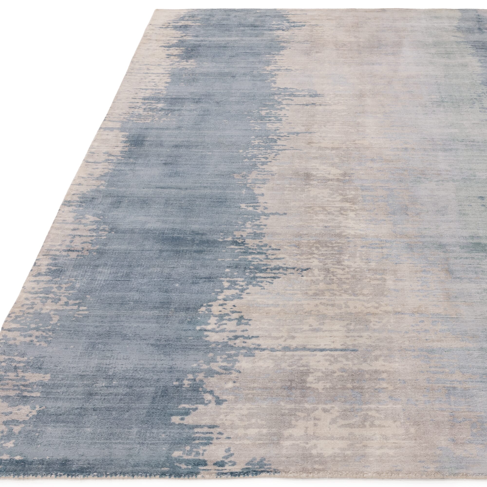 Alfombra Juno Aguamarina 100% Viscosa Impresa en Serigrafía  