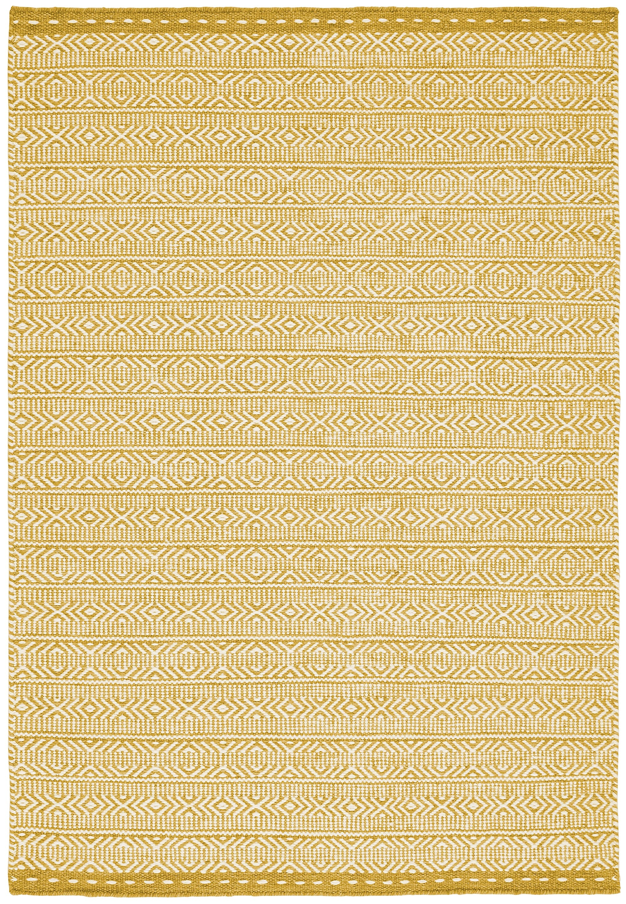 Knox Reversible Ochre Wool Dhurrie Rug