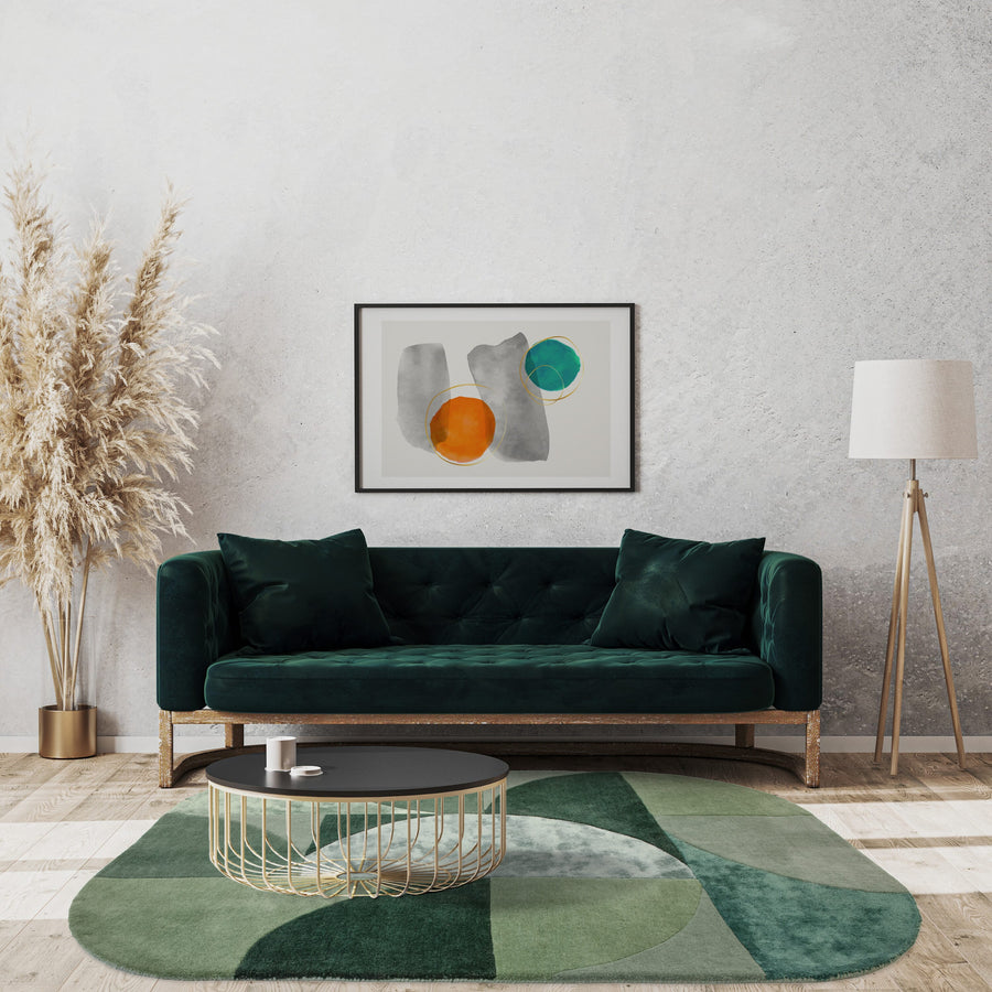 Matrix Oval Forest Rug MAX75